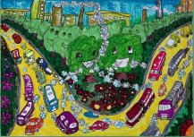 绿色家园儿童画：森林家园