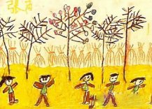 画一幅美丽的秋天的画