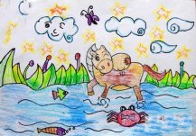 小马过河儿童画