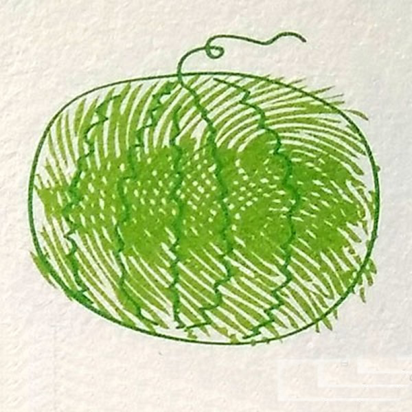 西瓜指印画教程 幼儿手指印画图片