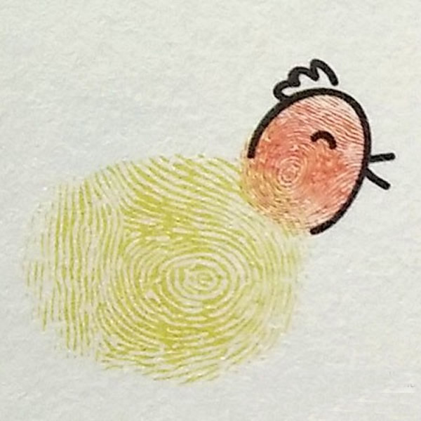 幼儿园手指印画母鸡教案 幼儿手指画作品
