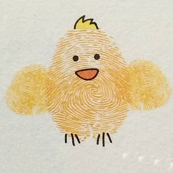 小班手指印画小鸡教案/手指画图片