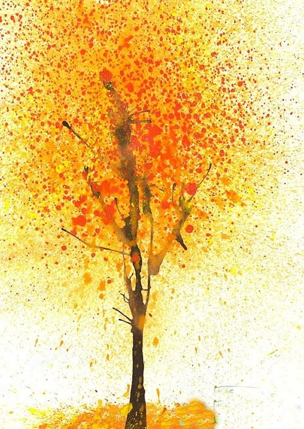 秋天的树图片儿童画 秋天的儿童画