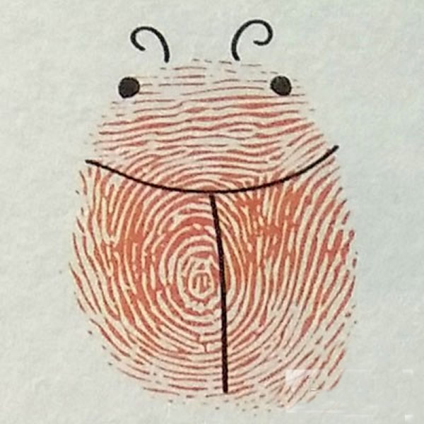 瓢虫指印画教程 瓢虫简笔画怎么画图解/手指画图片
