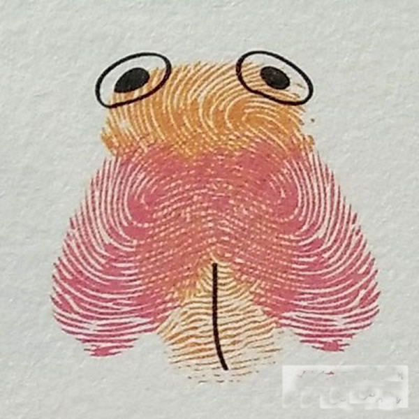 蝉指印画教程 简笔蝉怎么画的图片教程/手指画图片