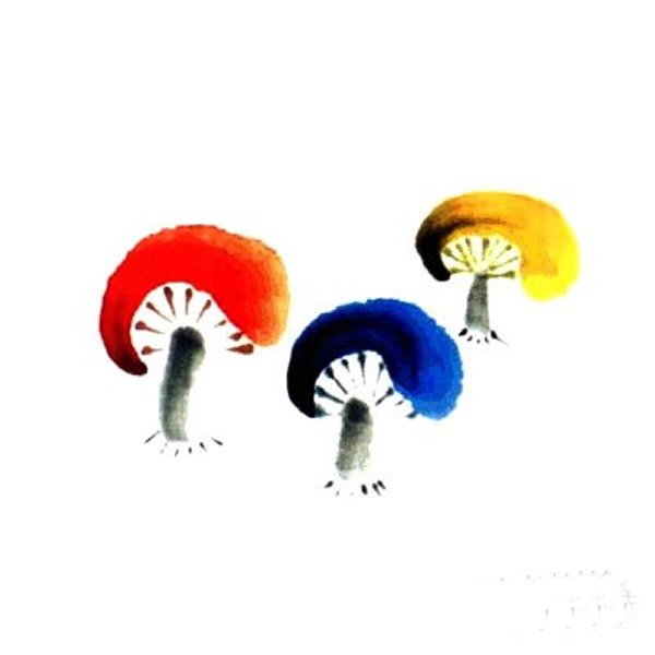 儿童画蘑菇的画法 怎么教儿童画国画教程