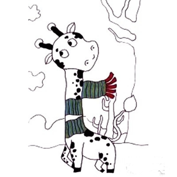 长颈鹿简笔画简单步骤 动物长颈鹿图片简笔画