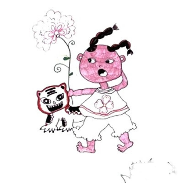儿童水彩笔画入门教程 儿童福娃年画