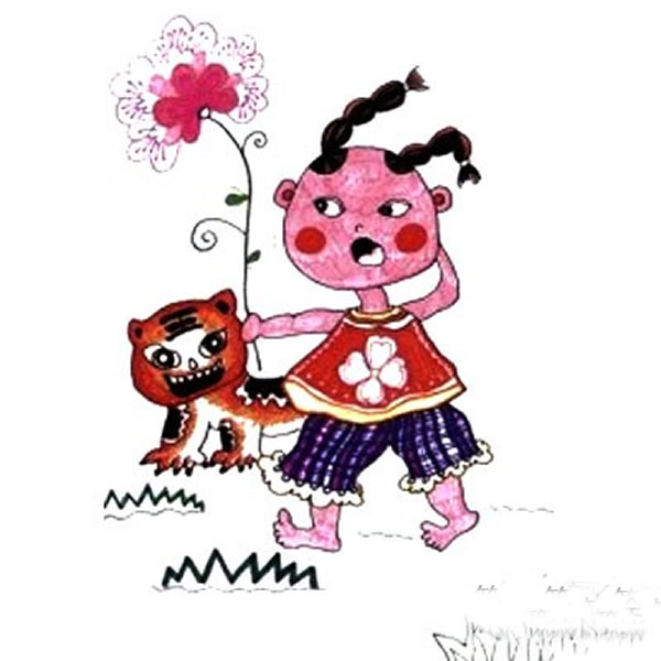 儿童水彩笔画入门教程 儿童福娃年画