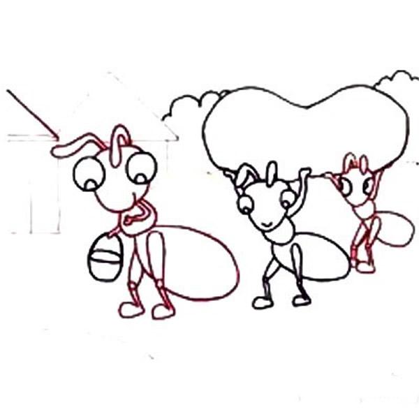 教案蚂蚁搬家儿童画 儿童画基础教程