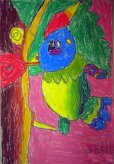 森林医生啄木鸟儿童画