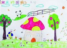 美丽秋天图片儿童画简单