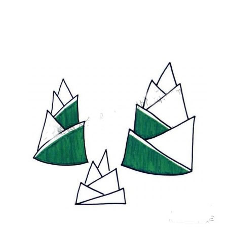 儿童水彩画竹笋的画法步骤