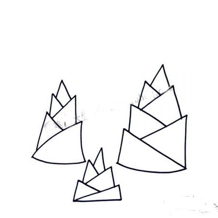 儿童水彩画竹笋的画法步骤