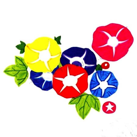 【儿童画喇叭花画法】儿童水彩画植物教程步骤图片