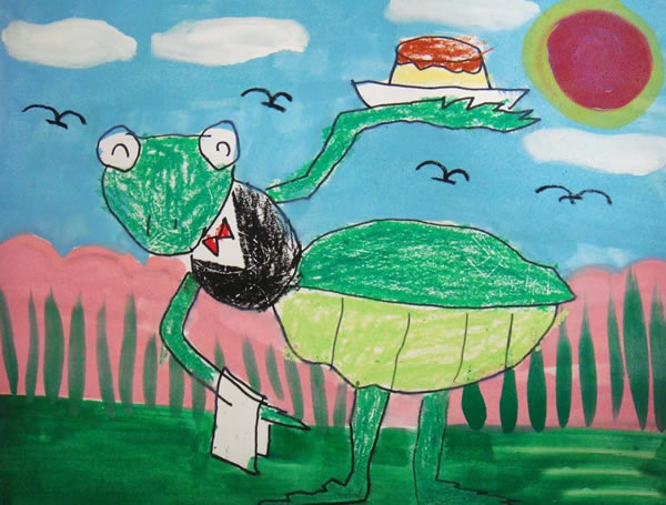 小学生动物螳螂简单儿童画_螳螂怎么画儿童画