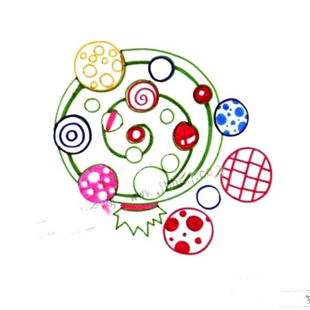 儿童植物水彩画入门基础教程_棒棒糖树怎么画
