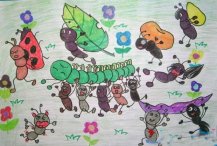蚂蚁搬家儿童画作品大全