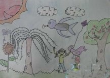 一年级关于春天主题儿童画