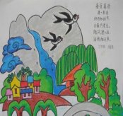 三年级春天的古诗配画