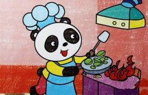 熊猫儿童画图片作品欣赏