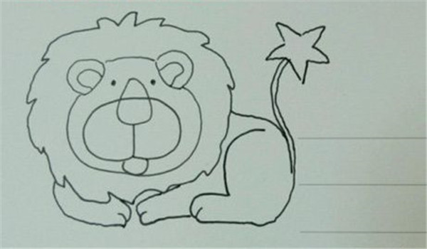 狮子儿童水彩画步骤图教程