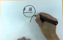 杰尼龟简笔画步骤图教程