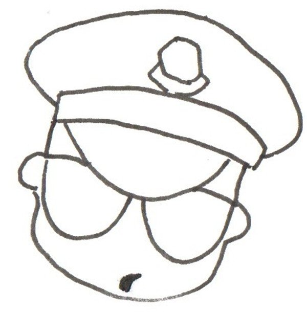 卡通警察脸