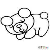 玩具熊简笔画图片