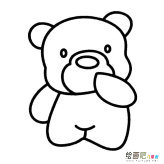 可爱玩具熊简笔画图片