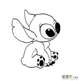 星际宝贝史迪仔卡通简笔画步骤图片大全