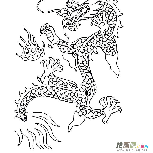 中国龙简笔画图片
