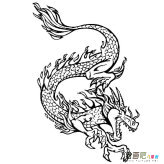 中国龙动物简笔画步骤图片大全