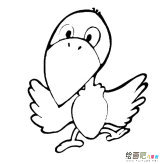 大嘴乌鸦动物简笔画步骤图片大全