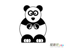 卡通熊猫动物简笔画步骤图片大全
