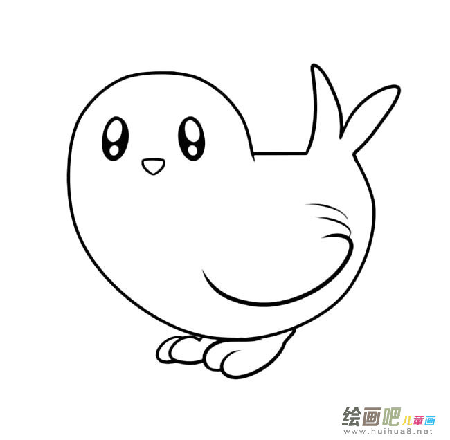 可爱小鸟动物简笔画步骤图片大全