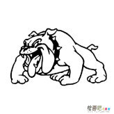 斗牛犬动物简笔画步骤图片大全