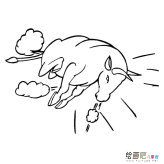 公牛动物简笔画步骤图片大全
