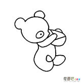 小熊动物简笔画步骤图片大全