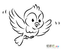 飞翔的小鸟简笔画图片