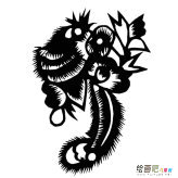 凤凰图案窗花简笔画图片