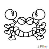 螃蟹简笔画图片