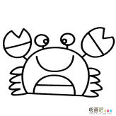 螃蟹简笔画图片