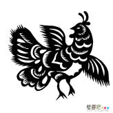 剪纸鸡简笔画图片