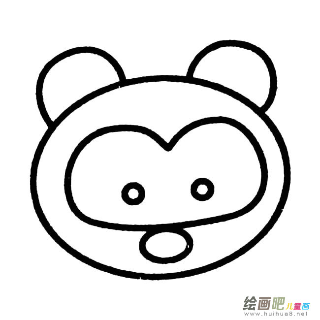 狗熊头像简笔画图片