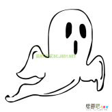 万圣节幽灵简笔画图片