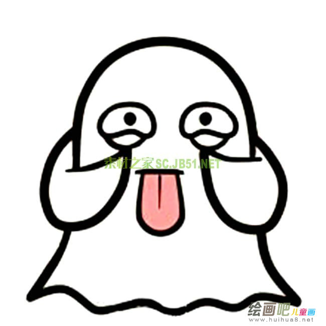 万圣节幽灵简笔画图片