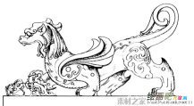 招财神兽貔貅简笔画图片
