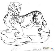 招财神兽貔貅简笔画图片