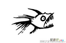 食人鱼简笔画图片